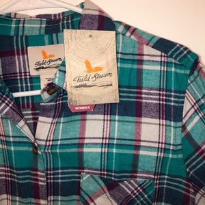 Turquoise and Purple Flannel